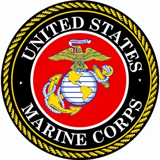 US MARINE CORP EMBLEM VINYL DECAL STICKER 2.43" round