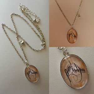 Fandom necklace glass oval pendant panic at the disco 17" 'handmade' GIFT