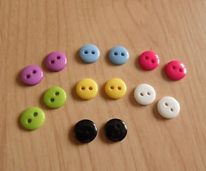 button EARRINGS 9mm STUD silver plated red blue black pink acrylic unisex