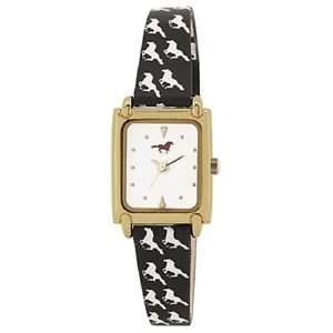 Portobello Road Ladies Watch HORSE design gift BOXED black animal strap