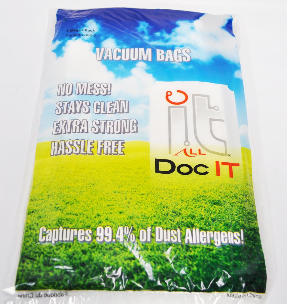 Cana-Vac Doc It All Central Vacuum Paper Bags, 3 Pack B5-006-3