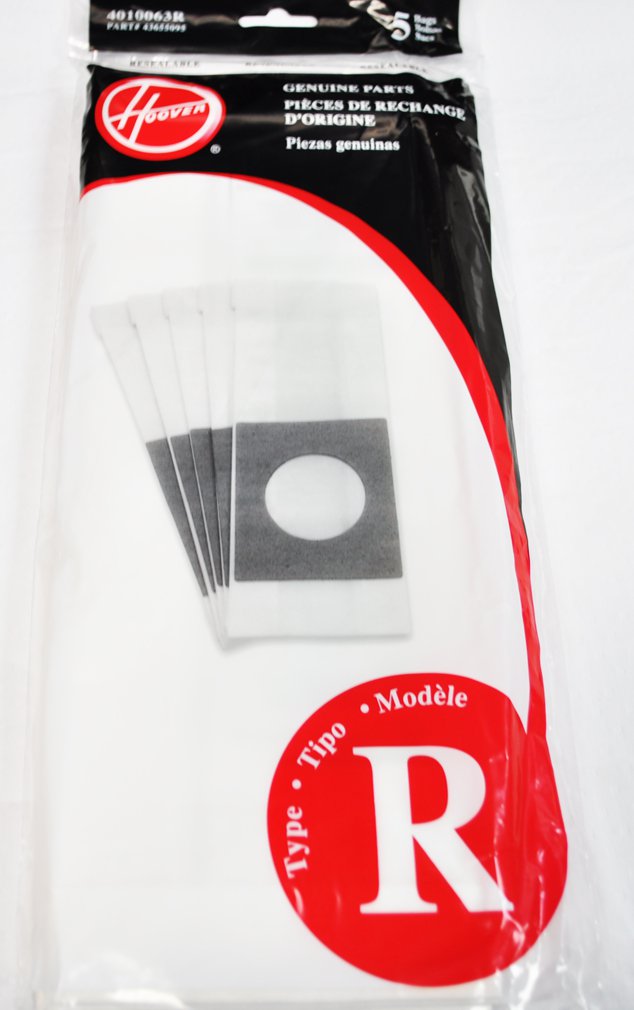 Hoover Type R Paper Vacuum Bags, 5 Pack