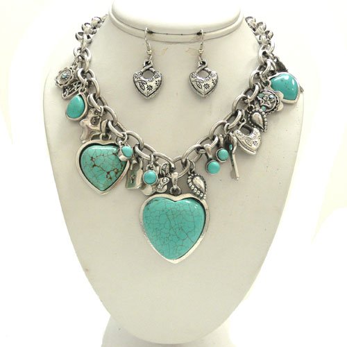 Heart Turquoise Set