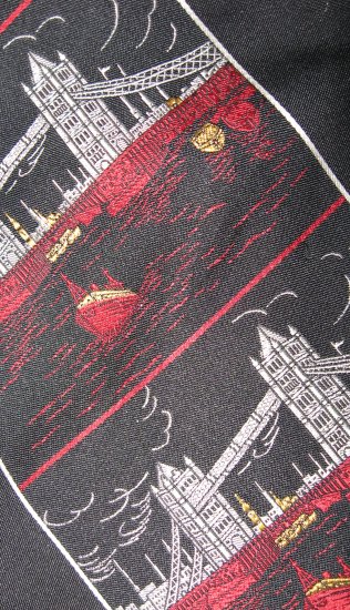 Christian Dior Cravates scenic silk necktie