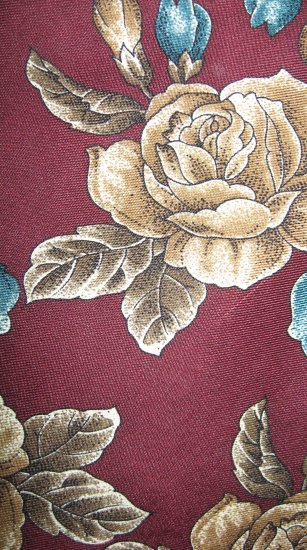 Oscar de la Renta floral print on burgundy necktie