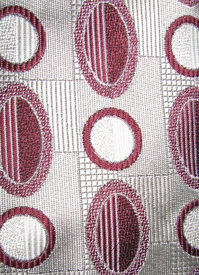Surrey burgundy on silver gray polyester dress necktie