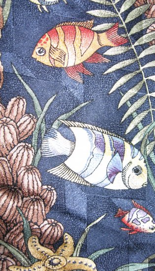 Tango by Max Raab silk tie tropical fish pattern