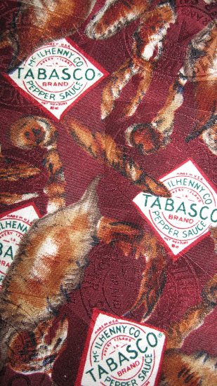 Tobasco Pepper Sauce 100% silk necktie