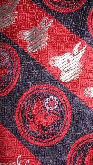 Kipper Burkhardt's necktie Democrat donkey pattern