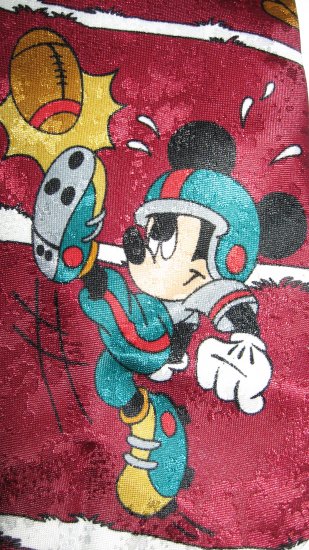 Disney Mickey Unlimited necktie Mickey plays football