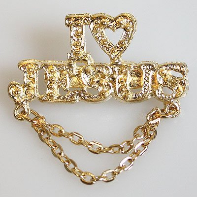 I Love Jesus Brooch