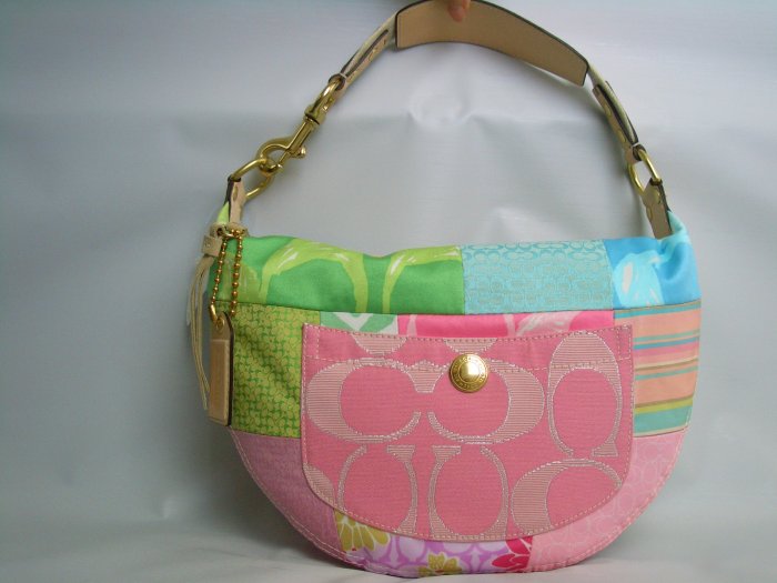 NWT COACH PATCHWORK HAMPTONS SMALL HOBO BAG