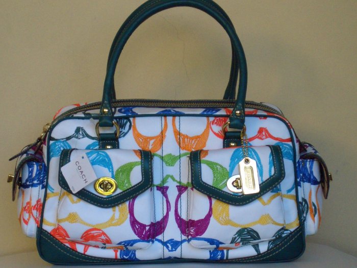 NWT COACH SCRIBBLE STITCH TOTE BAG