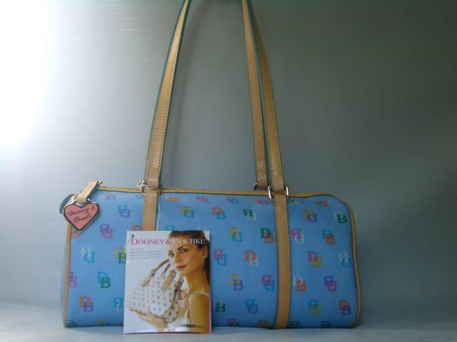 NEW DOONEY AND/& BOURKE BURKE IT BARREL PERIWINKLE BLUE HANDBAG PURSE BAG