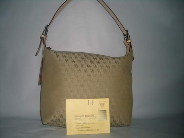 NEW DOONEY AND/& BOURKE BURKE TAUPE SHOULDER SAC BAG HANDBAG PURSE