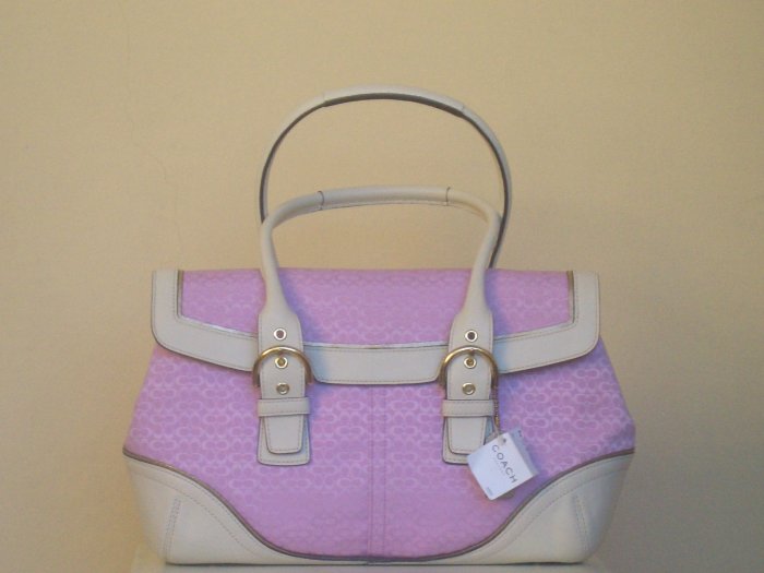 AUTHENTIC COACH MINI SIGNATURE FLAP SATCHEL HANDBAG