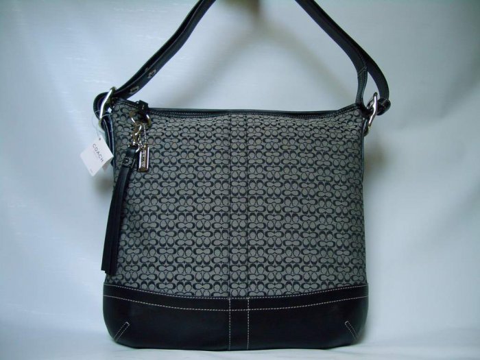 Authentic Coach Mini Signature Medium Soft Dufle Handbag
