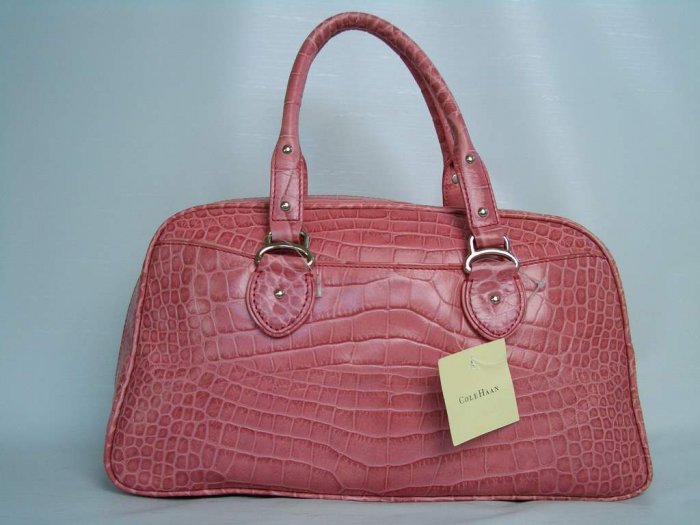 COLE HAAN ALEXA CROCCO SATCHEL TOTE BAG