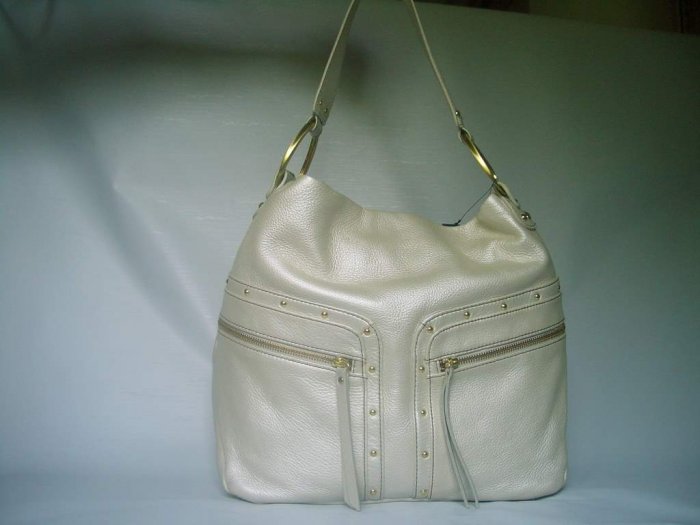 KENNETH COLE REACTION LARGE BUCKET METALLIC HANDBAG PURSE