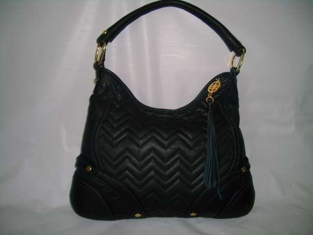 Via spiga black leather handbag Purse