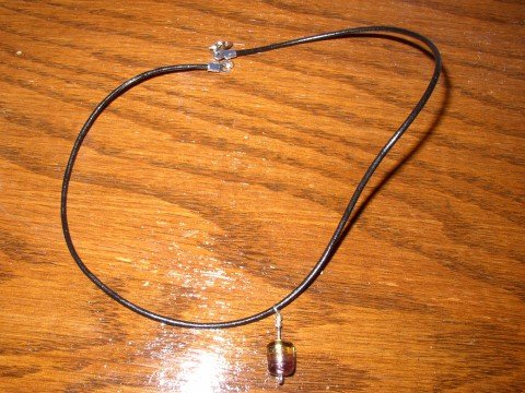 Two Tone Purple Cylinder Necklace