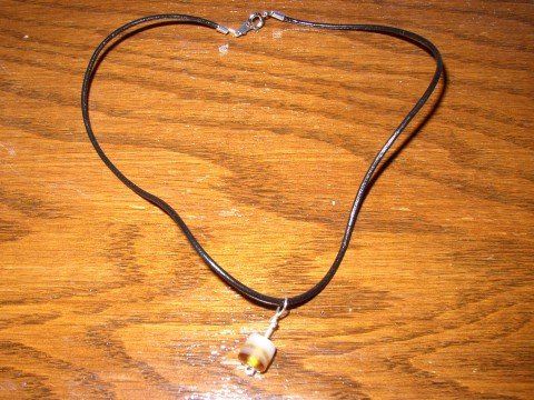 Two Tone Orange White Necklace