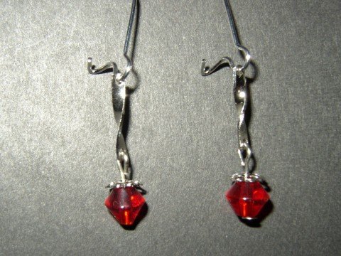 Red Twisted Earring