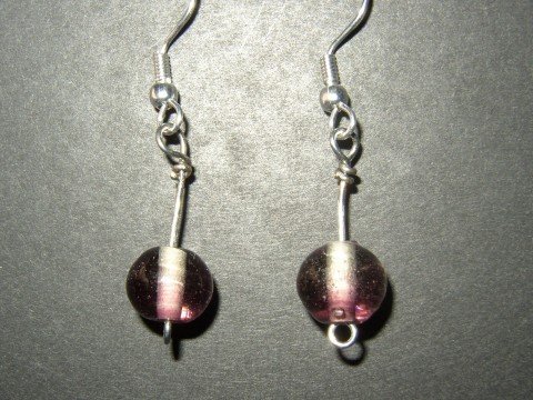 Two Tone Purple Earring
