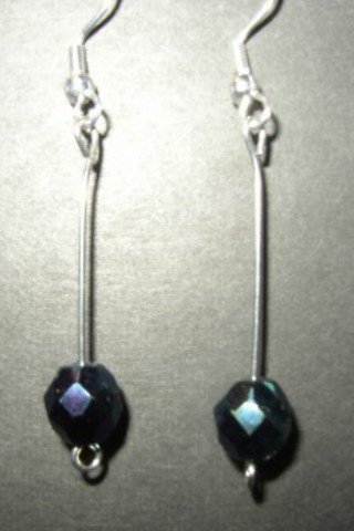 Metallic Blue Crystal Earring