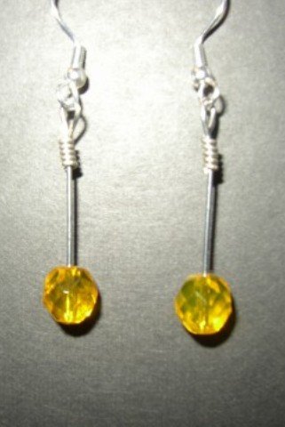 Yellow Crystal Earring