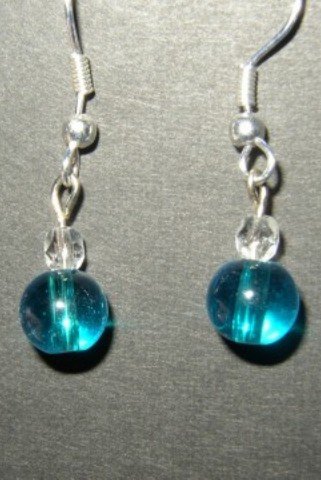 Blue Glass Earring