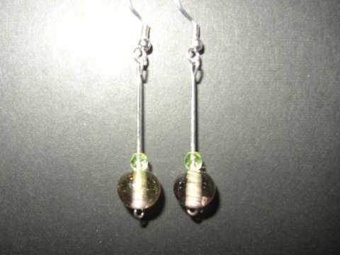 Pink Green Earring