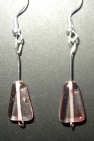 Pink Triangle Earring