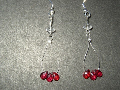 Red Teardrop Earrings