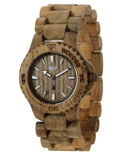 WeWOOD Date Teak Watch - Natural Wood Timepiece