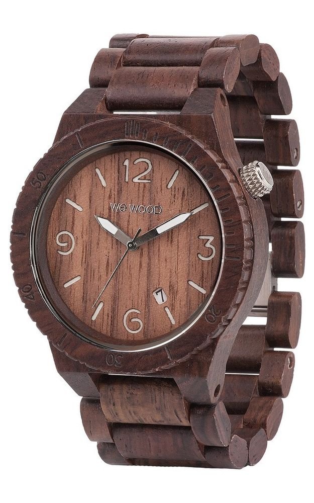 WeWOOD Alpha Chocolate Watch - Natural Wood Timepiece