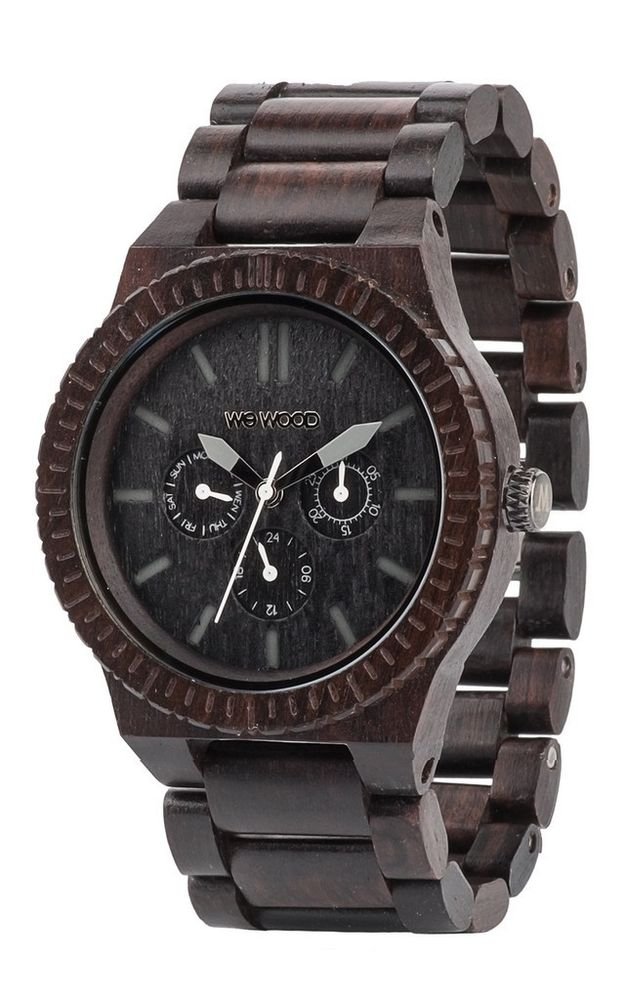 WeWOOD Kappa Chrono Black Watch - Natural Wood Timepiece