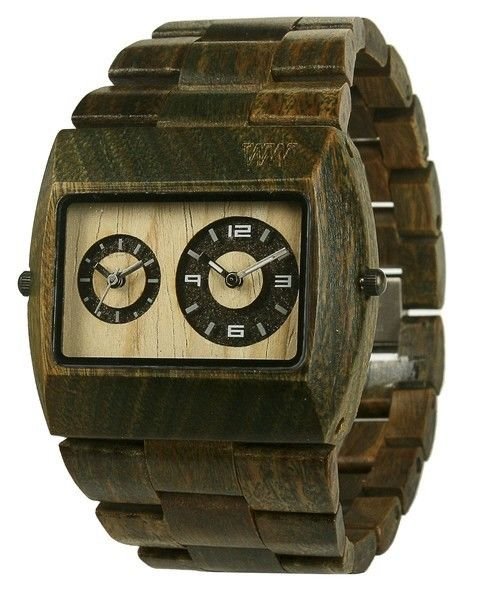 WeWOOD Jupiter Army Green Watch - Natural Wood Timepiece