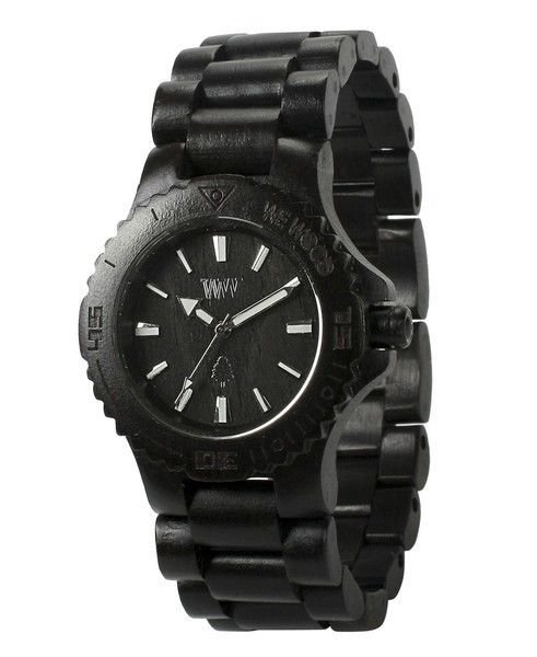 WeWOOD Date Black Watch - Natural Wood Timepiece