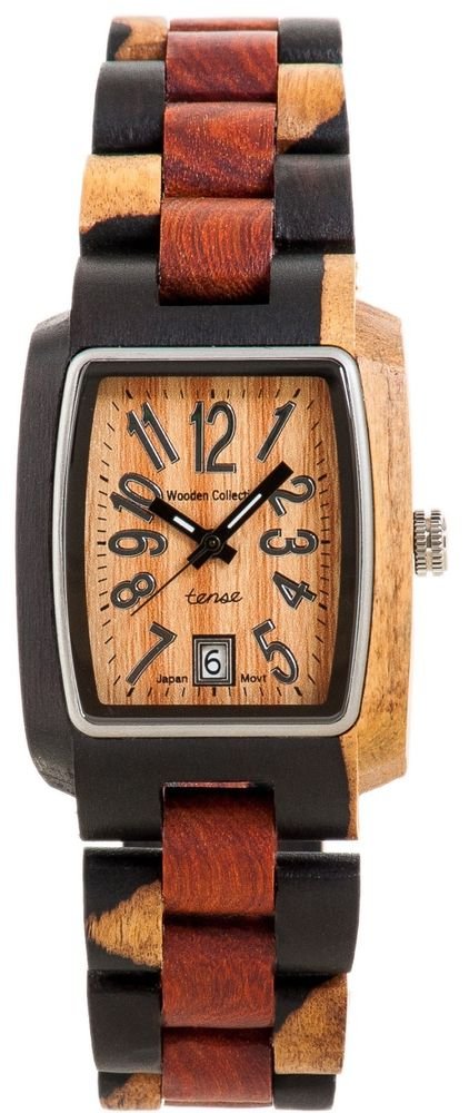 Tense Timber Dark Dual-tone/ Sandalwood Watch J8102IDM - Natural Wood Timepiece