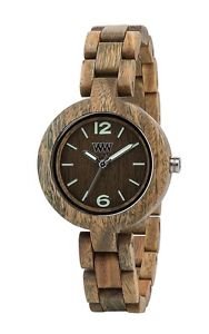 WeWOOD Mimosa Army Green Women's Watch - Natural Wood Timepiece