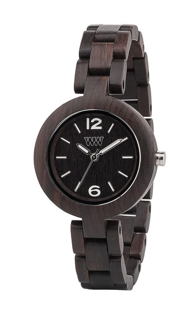 WeWOOD Mimosa Black Women's Watch - Natural Wood Timepiece