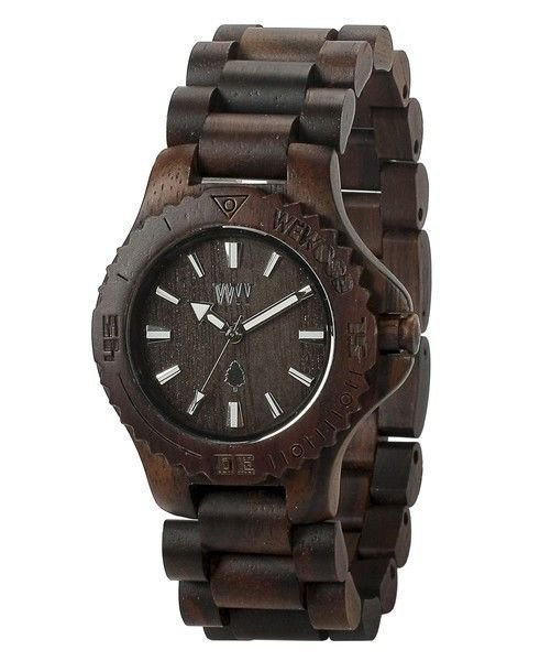 WeWOOD Date Chocolate Watch - Natural Wood Timepiece