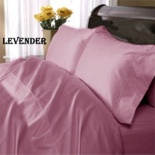 1200TC Egyptian Cotton Extra Deep Pockets 28" Levender Sheet Set 4Pc King Size