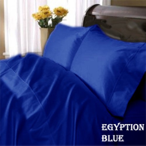 1200TC Egyptian Cotton Extra Deep Pockets 28" Royal Blue Set 4Pc King Size