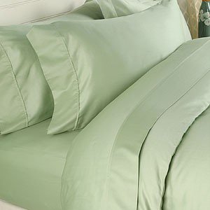 1200TC Egyptian Cotton Extra Deep Pockets 28" Sage Set 4Pc Olympic Queen Size