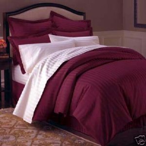 1200TC Egyptian Cotton Extra Deep Pockets 28" Marlot Stripe Set 4Pc Twin Size
