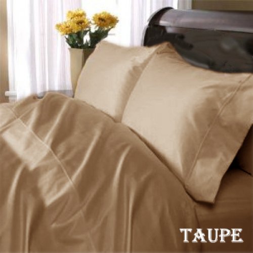 1200TC Egyptian Cotton Extra Deep Pockets 28" Mocha Set 4Pc TwinXL Size