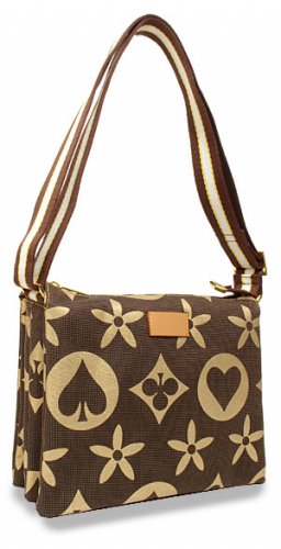 Bold Pattern Messenger Handbag