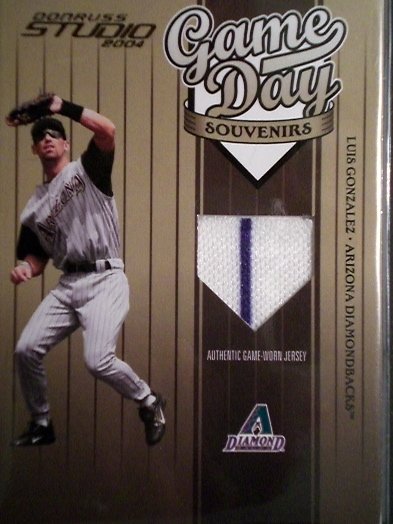 Luis Gonzalez Donruss Studio 2004 Game Used Arizona Diamondbacks